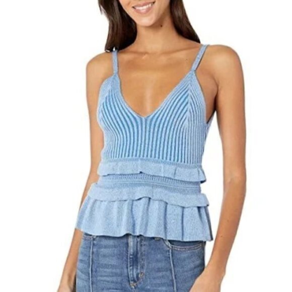 Bcbgeneration Blue Knit Top - Picture 1 of 3